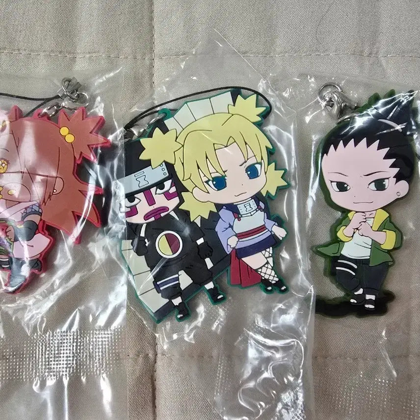 [BUNJANG] Naruto Temari Kankuro Shikadai Chouchou Rubberslaps Bundle Set / 나루토 테마리 칸쿠로 시카다이 쵸쵸 러버스트랩 일괄
