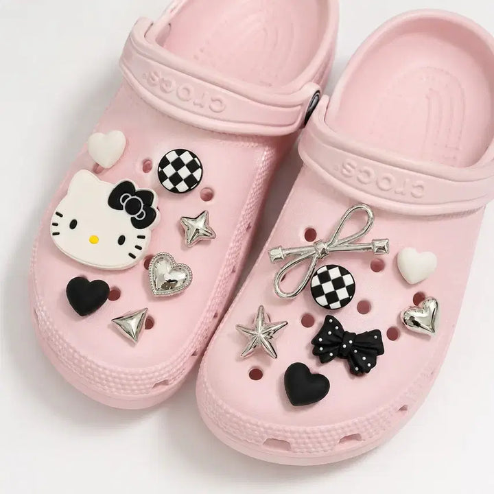[BUNJANG] Hello Kitty GIBBITZ 15P Set (Black &amp; White) / 키티 지비츠 15P (블랙&amp;화이트)