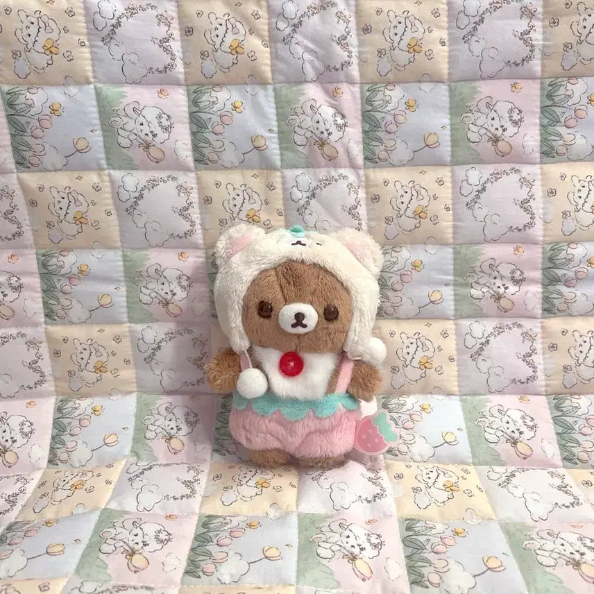 [BUNJANG] San-X Rilakkuma Strawberry Sweet Day Mascot / 산엑스 딸기 코구마 인형 코리락쿠마의 딸기하루 마스코트