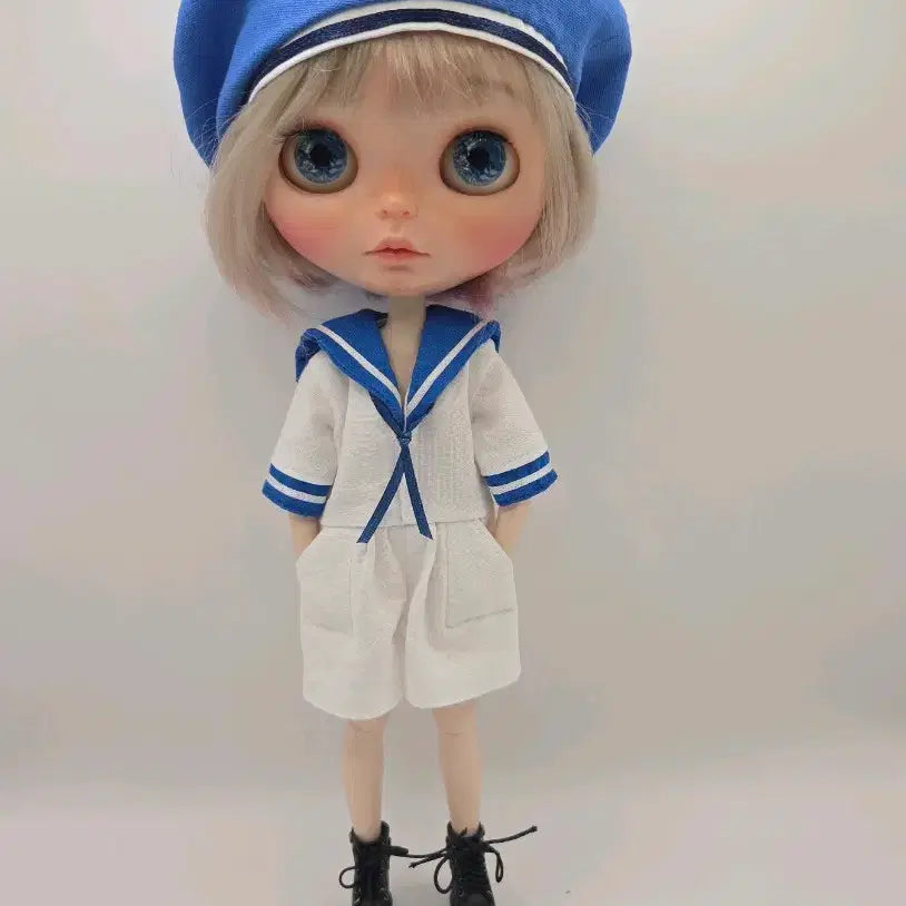[BUNJANG] Marine Look Outfit Set for Blythe &amp; Obitsu Dolls / 블라이스, 오비츠 호환 마린룩 의상입니다.