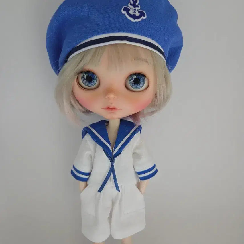 [BUNJANG] Marine Look Outfit Set for Blythe &amp; Obitsu Dolls / 블라이스, 오비츠 호환 마린룩 의상입니다.