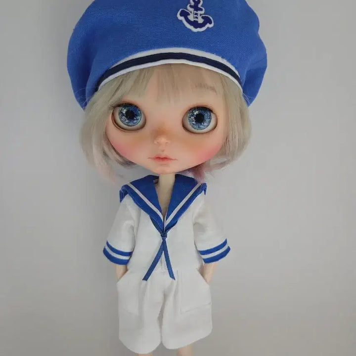 [BUNJANG] Marine Look Outfit Set for Blythe &amp; Obitsu Dolls / 블라이스, 오비츠 호환 마린룩 의상입니다.