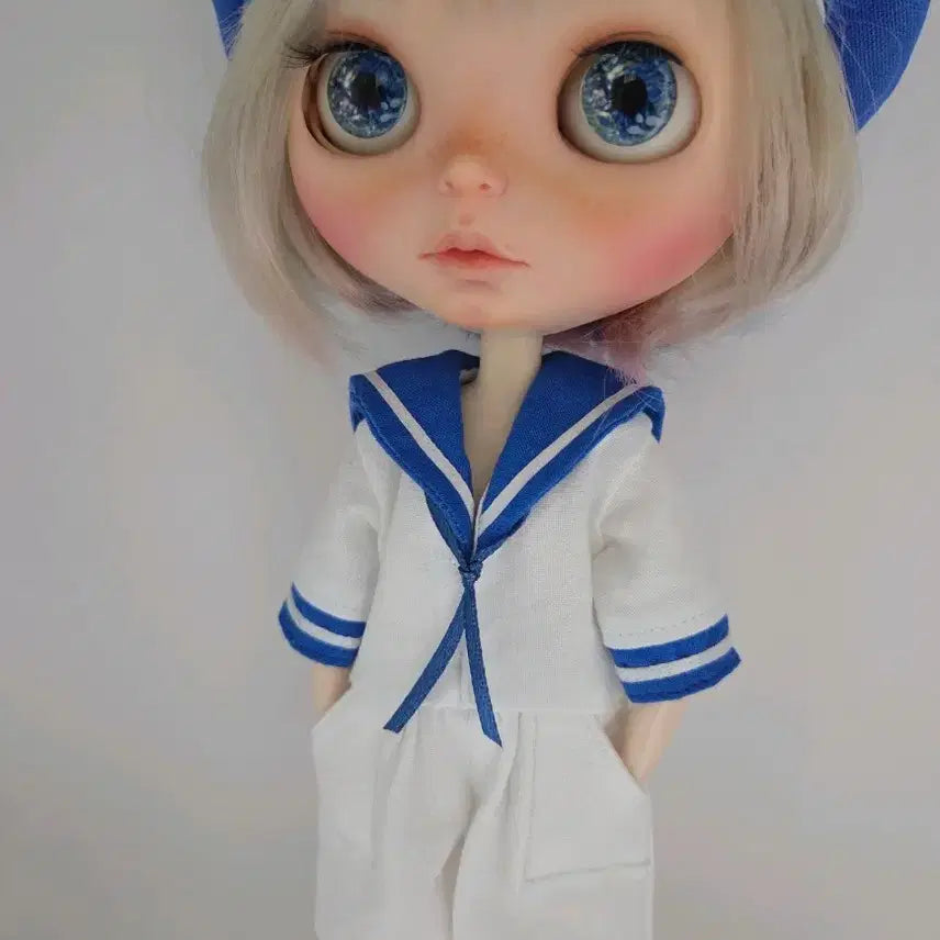 [BUNJANG] Marine Look Outfit Set for Blythe &amp; Obitsu Dolls / 블라이스, 오비츠 호환 마린룩 의상입니다.