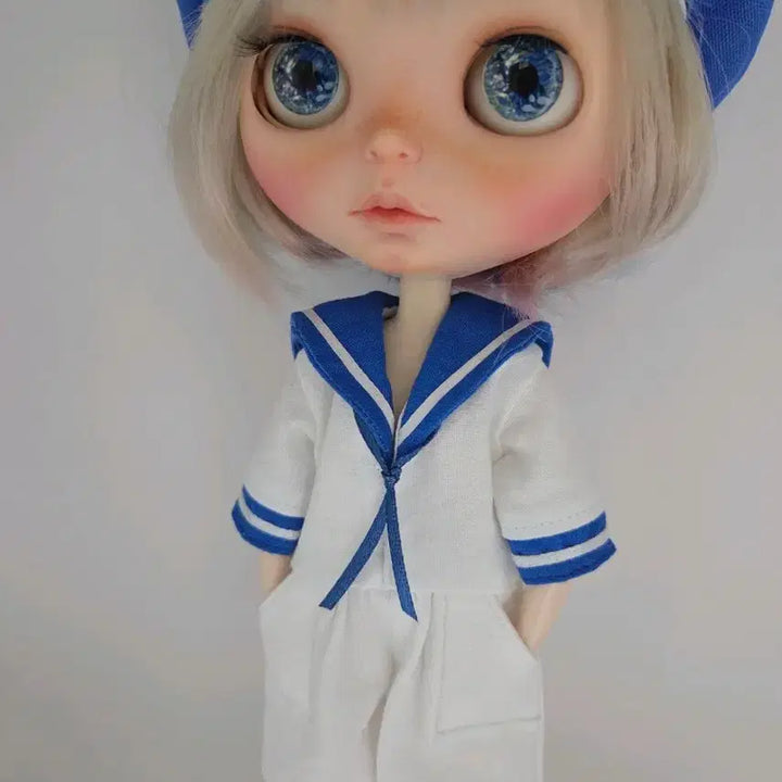 [BUNJANG] Marine Look Outfit Set for Blythe &amp; Obitsu Dolls / 블라이스, 오비츠 호환 마린룩 의상입니다.