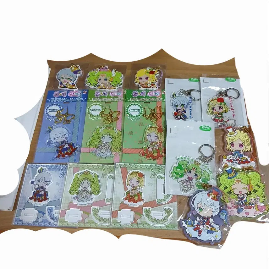 [BUNJANG] PriPara Tricolore Rubber Strap &amp; Acrylic Keychain Bundle / 7/17일까지판매)프리파라러버스트랩캬라핀지역아크릴키링히비키후와리파루루그레이하이디트리콜로르
