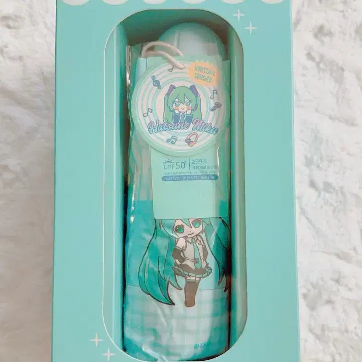 [BUNJANG] Hatsune Miku Collaboration Folding Sun Umbrella / 새상품) 하츠네미쿠 접이식 양산 우산 양우산