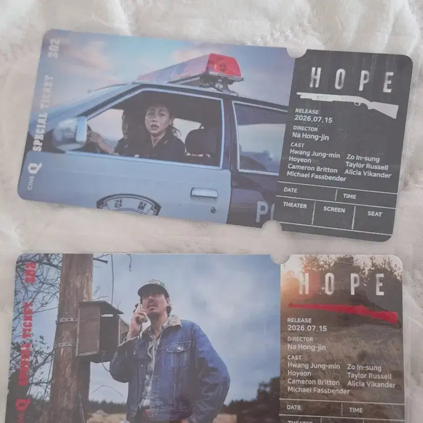 [BUNJANG] Hope Movie Special Ticket Set (2 Types) / 호프 영화 티켓 씨네큐 스페셜 티켓 2종 세트