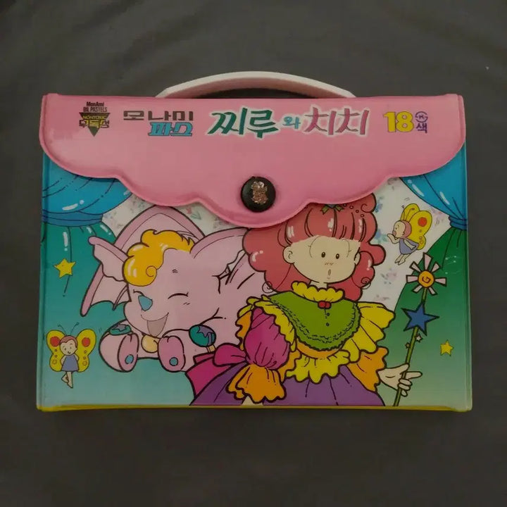 [BUNJANG] 1995 Chiru &amp; Chichi Monami Crayons / 1995년 찌루와치치 크레파스 / 고전 모나미 문구 빈티지 학용품 레트로 크레용