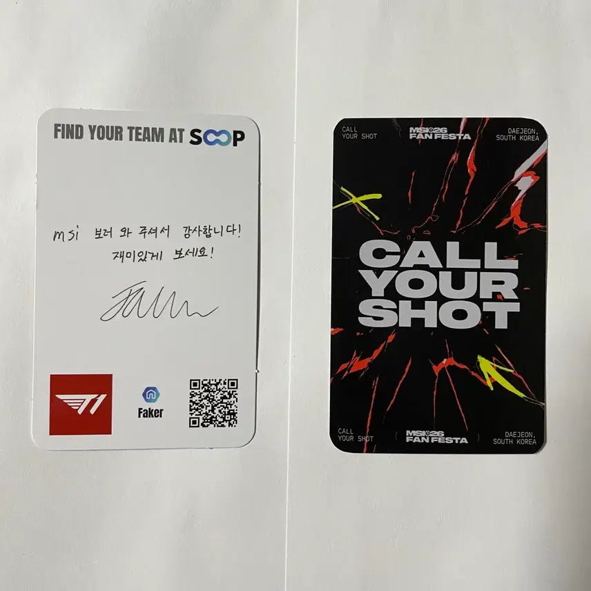 [BUNJANG] T1 Faker Photocard Set / MSI 티원 T1 페이커 Faker 포카 무료배송