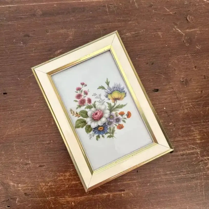 [BUNJANG] Lindner Handmade Porcelain Floral Frame / 독일)빈티지 Lindner 포세린 꽃액자(핸드메이드)