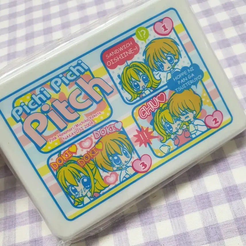 [BUNJANG] Peach Pit Pitchy Pitchy Fit Lunch Folding Box Storage Container Nakayoshi Appendix Heisei Retro Stationery / (미개봉) 피치피치핏치 런치 폴딩 박스 수납 보관함 나카요시 부록 헤이세이 고전 문구