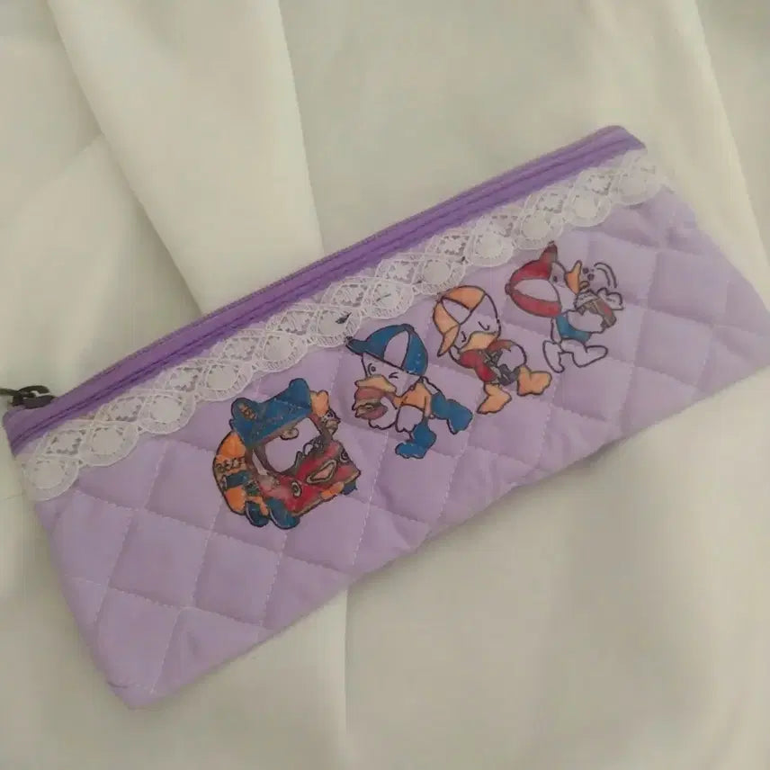 [BUNJANG] Retro Fabric Zipper Pencil Case / Vintage Interior Prop / 추억의 천 지퍼 필통 / 고전 문구 근현대사 원단 추억박물관 빈티지 인테리어 소품 80년대 천필통