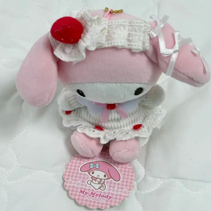 [BUNJANG] Strawberry Cake My Melody Mascot Plush Doll / 딸기 케이크 마이멜로디 마스코트인형