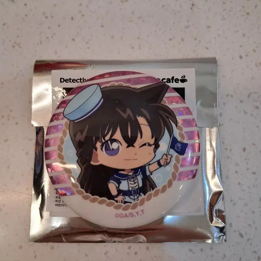 [BUNJANG] Detective Conan Ran Mouri Animate Cafe Can Badge / 명탐정 코난 애니메이트 카페 유미란 캔뱃지