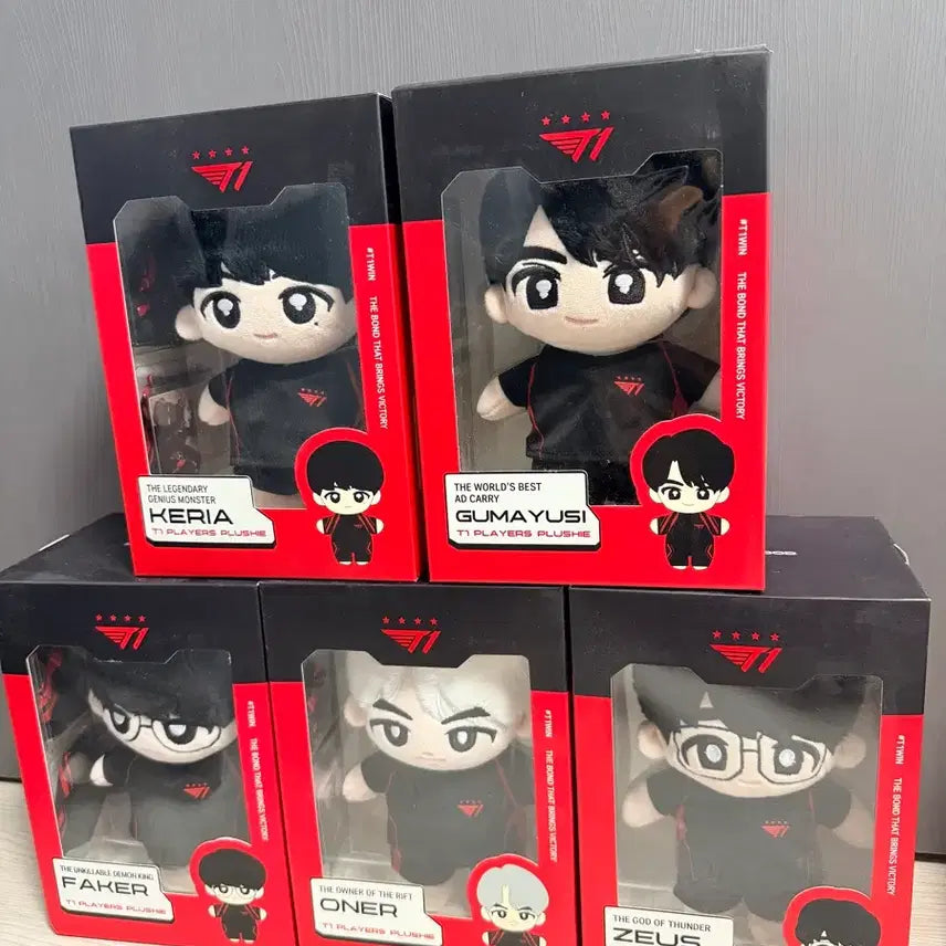 [BUNJANG] T1 2024 Zeus, Oner, Faker, Gumayusi, Keria - Full Set Dolls (Sealed) / (미개봉, 풀세트) 2024 T1 인형 (제우스, 오너, 페이커, 구마유시, 케리아)