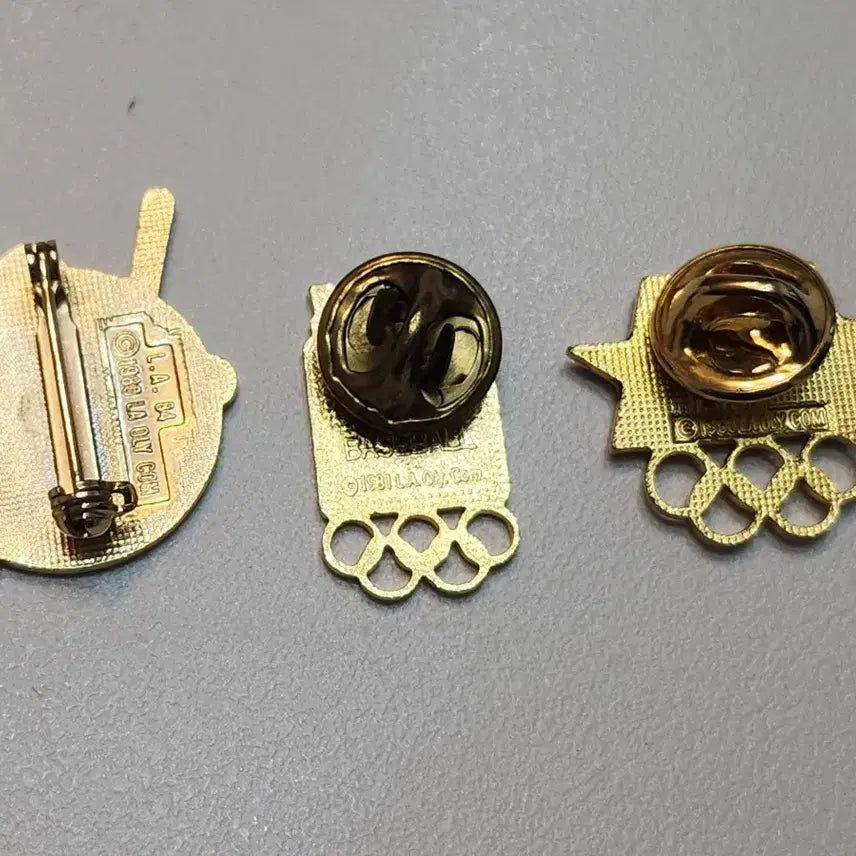 [BUNJANG] 1984 Los Angeles Olympics Baseball Commemorative Pin Set (3 Types) / LA 1984 올림픽 기념 야구 뱃지 3종 세트