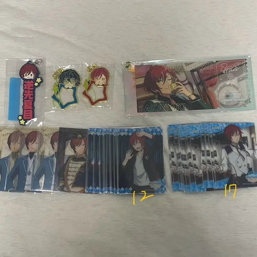 [BUNJANG] Ensemble Stars Sakasaki Natsume Bundle Set Keyring &amp; Clear Card / 앙상블스타즈 앙스타 사카사키 나츠메 일괄 키링 클리어카드