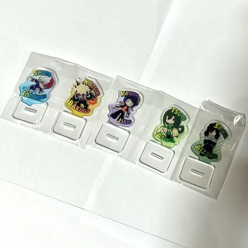 [BUNJANG] My Hero Academia Shoto, Bakugo, Kyouka, Tsuyu, Aizawa Mini Acrylic Stand Bundle Set / 나히아 히로아카 쇼토 바쿠고 쿄카 츠유 아이자와 미니 아크릴 스탠드 일괄