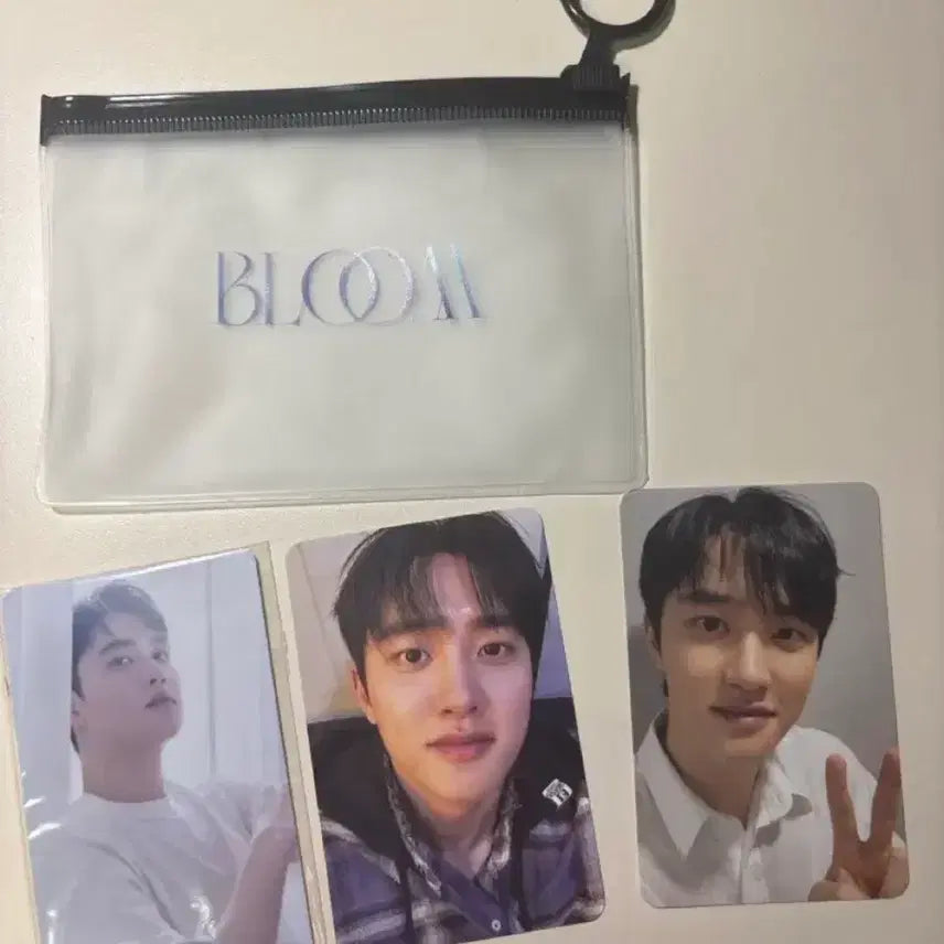 [BUNJANG] EXO D.O. DO Kyungsoo Bloom Fancon Entry Photocard Set (3 cards + pouch) / 엑소 디오 도경수 블룸 bloom 팬콘 입장포카 세트 (3장+파우치)