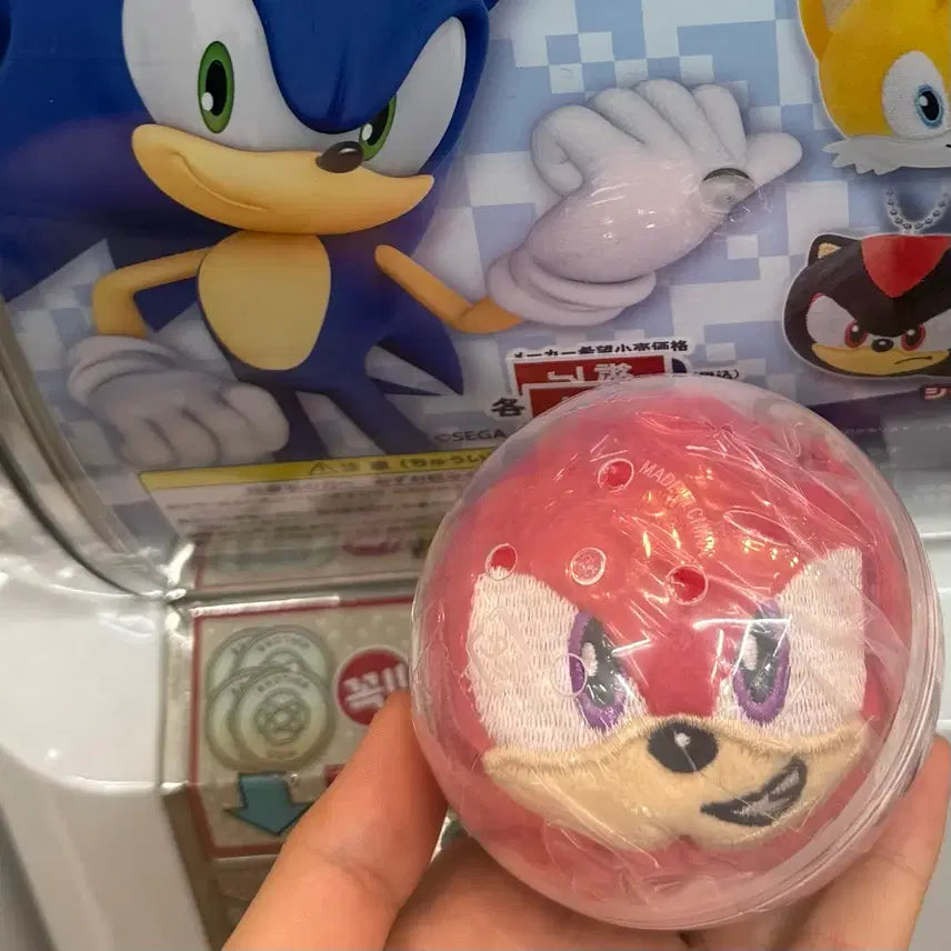 [BUNJANG] Sonic the Hedgehog Knuckles Face Plush Keychain / 소닉 더 헤지혹 페이스 봉제인형 키링 너클즈 가챠