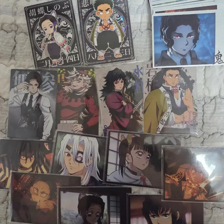 [BUNJANG] Demon Slayer Character Cards Bundle Set (Giyu, Muzan, Doma, Muichiro) / (일괄)귀멸의 칼날 캐릭터 카드 (기유 무잔 도우마 무이치로  콜렉팅 카드 등)