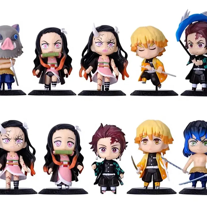 [BUNJANG] Demon Slayer 10-Piece Figure Set (Unsealed) / 귀멸의 칼날 피규어 미개봉 10종 세트로 일괄 판매합니다.