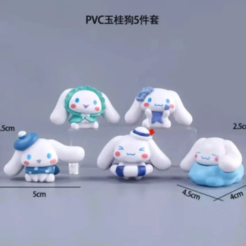 [BUNJANG] Sanrio Cinnamoroll 5-Piece Sealed Figure Set / 산리오 시나모롤 미개봉 피규어 5종 세트로 일괄 판매합니다.