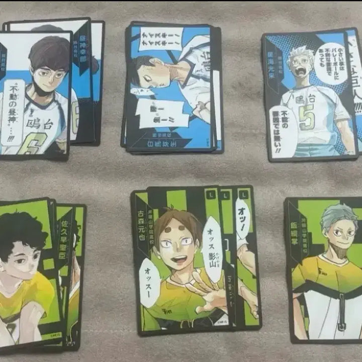 [BUNJANG] Haikyu!! Karasuno, Itachiyama, Kamomedai Original Drawing Cards Bundle Set / 카라스노 이타치야마 카모메다이 원화 카드