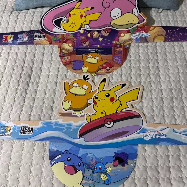 [BUNJANG] Pokemon Busan Pop-up Stamp Rally Paper Special Set Bundle / 부산 포켓몬 팝업 모자 스탬프랠리 종이 특전 세트 일괄