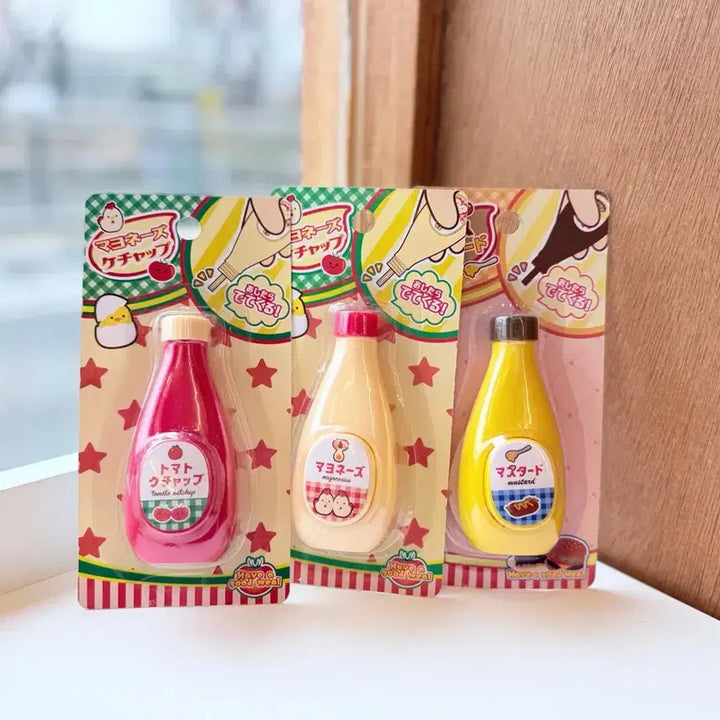 [BUNJANG] Japanese Cute Sauce Toy Set (3 Types) / 일본 귀요미 소스 푸드 장난감 3종 세트