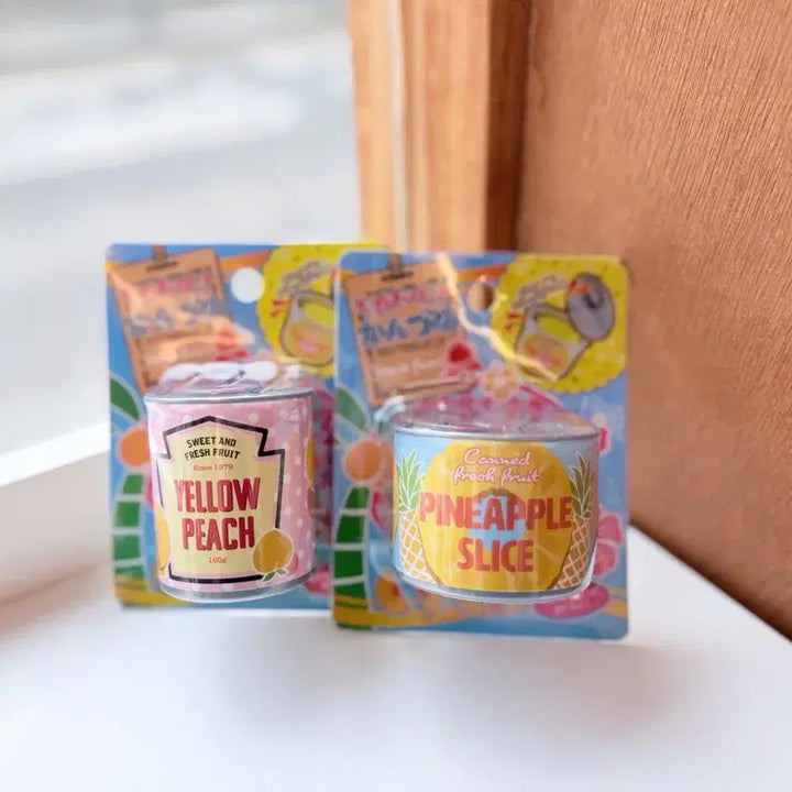 [BUNJANG] Japanese Pineapple &amp; Peach Can Toy Set / 일본 귀요미 파인애플, 복숭아 통조림 장난감 2종 세트