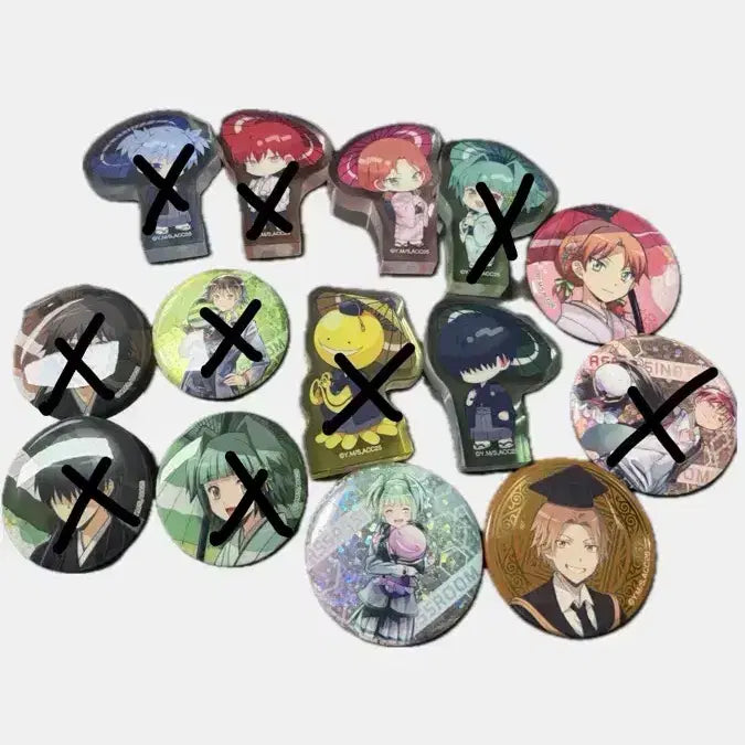 [BUNJANG] Assassination Classroom Acrylic Stand &amp; Badge Set / 암살교실 뱃지 &amp; 아크릴 스텐드
