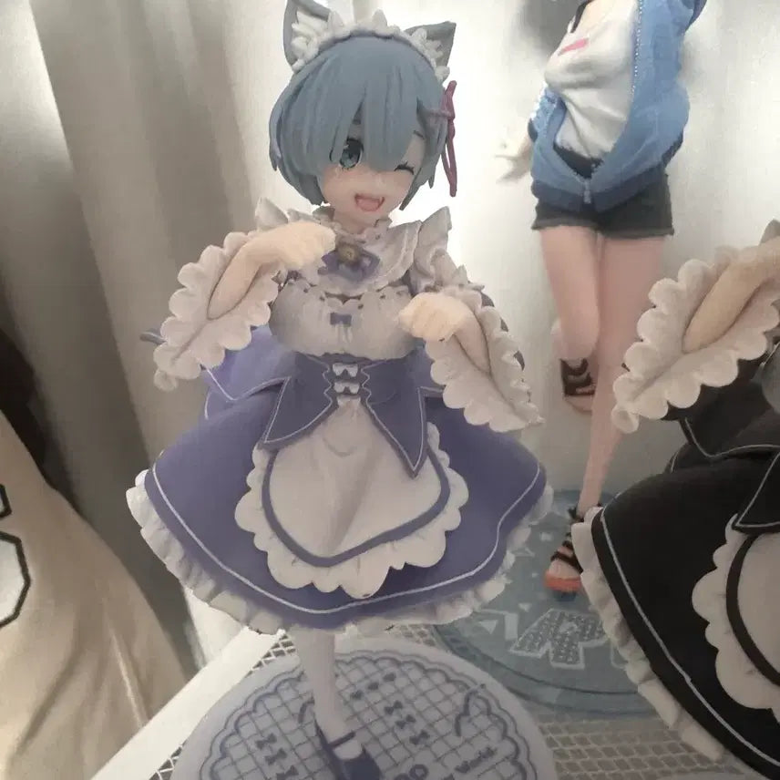 [BUNJANG] Rem Cat Ear Maid Outfit Figure / 리제로 렘 고양이 귀 메이드복 피규어 네코미미
