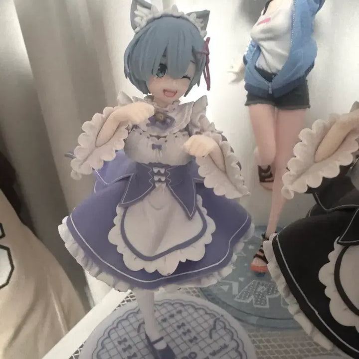 [BUNJANG] Rem Cat Ear Maid Outfit Figure / 리제로 렘 고양이 귀 메이드복 피규어 네코미미