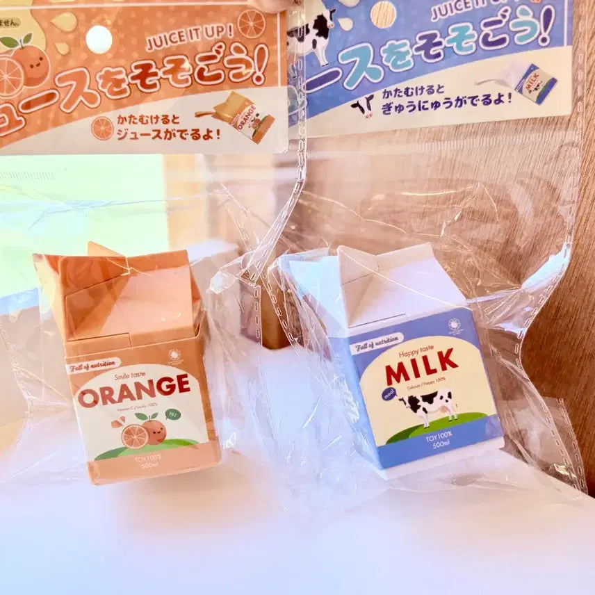 [BUNJANG] Orange Juice and Milk Toy Set / 일본 귀여운 오렌지쥬스와 우유 장난감 세트 새상품