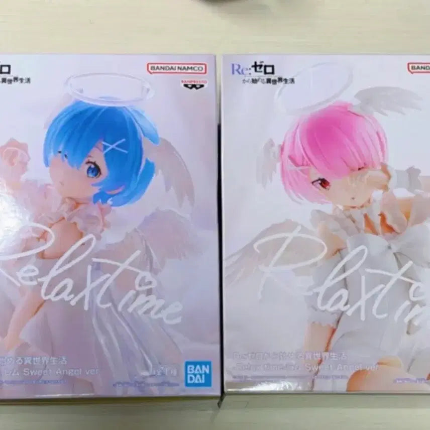 [BUNJANG] Re:Zero Rem &amp; Ram Sweet Angel Relax Time Figure Bundle Set / 리제로 렘 람 스위트 엔젤 릴렉스타임 미소녀 피규어 일괄