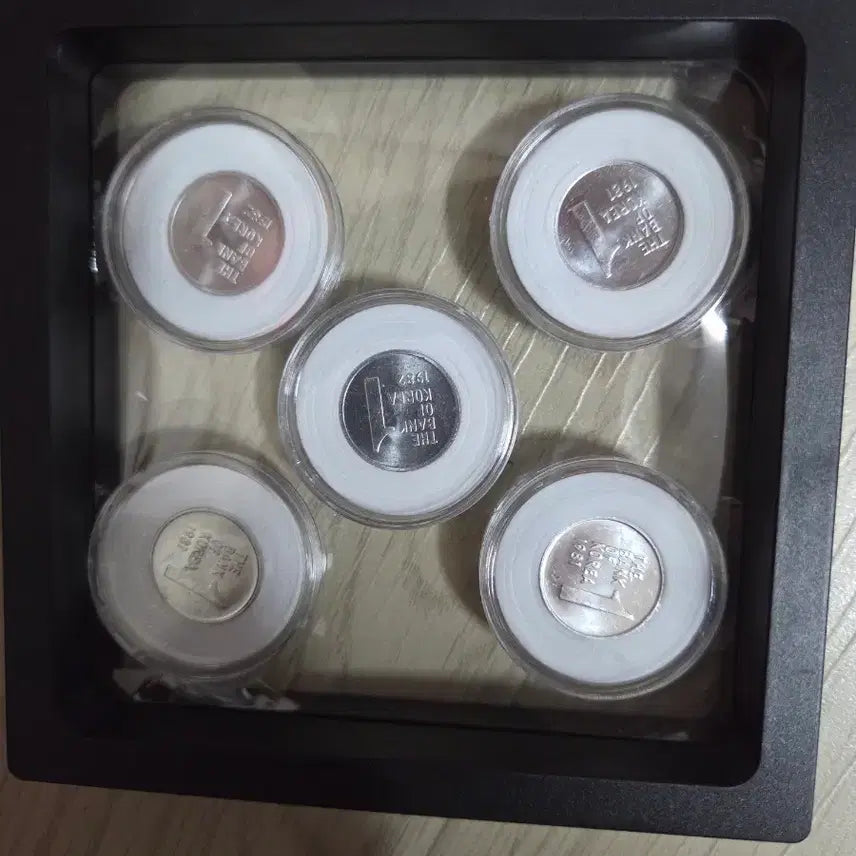 [BUNJANG] 1981 1 Won Banknote Coin Set (5 Pieces) / 1981년 은행권 1원 주화 5개 세트
