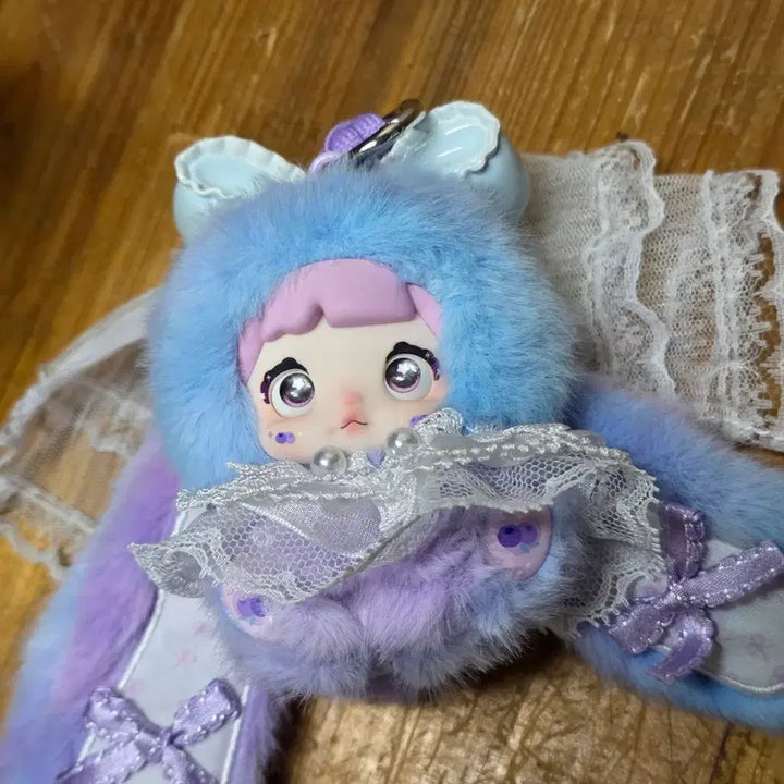 [BUNJANG] Nomi Sweetheart Bunny Blueberry Cheesecake Doll Keyring / 노미 스윗하트버니 블루베리치즈파이 탑토이인형키링 열쇠고리 굿즈