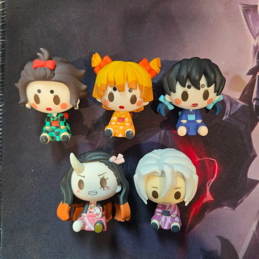 [BUNJANG] Demon Slayer: Kimetsu no Yaiba Entertainment District Arc Chokonokko Figure 5종 Full Set (Opened) / 귀멸의칼날 제일복권 E상 유곽편 초코노코 피규어 5종 풀셋
