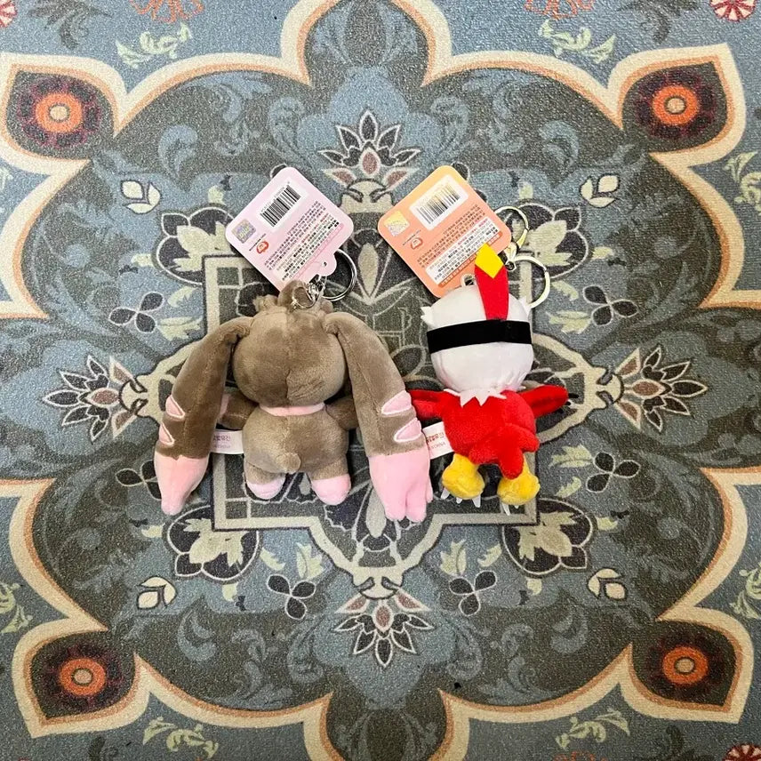 [BUNJANG] Digimon Lopmon &amp; Hawkmon 8cm Plush Keychain Set (New) / 1+1디지몬_로프몬,호크몬 8cm 인형 키링 세트 새상품