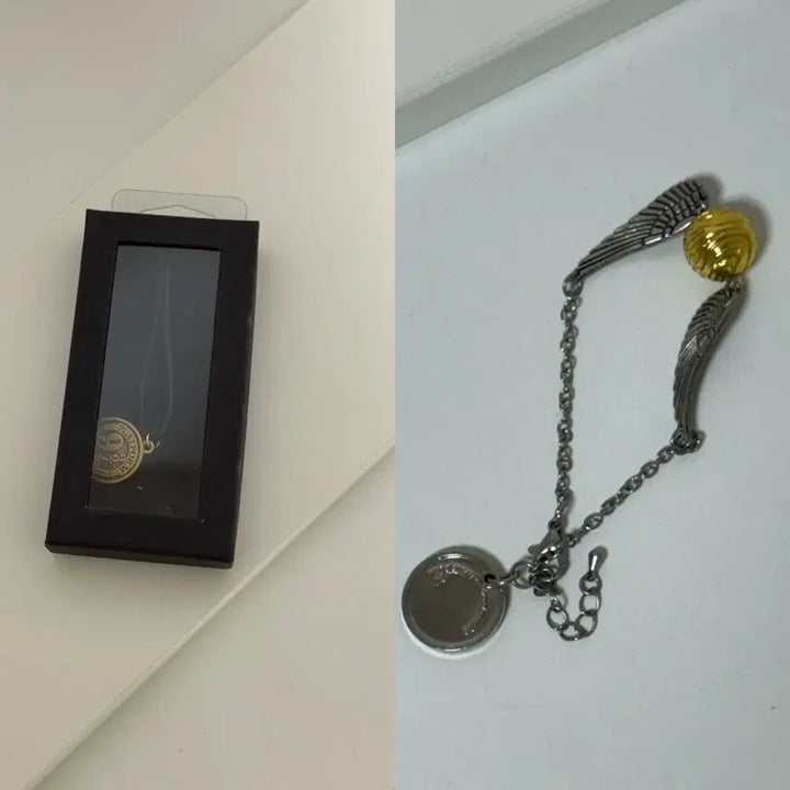 [BUNJANG] Harry Potter Platform 9 3/4 Golden Snitch Necklace &amp; Bracelet Set / 해리포터 정품 9와 4분의 3승강장 목걸이 골든 스니치 팔찌 양도