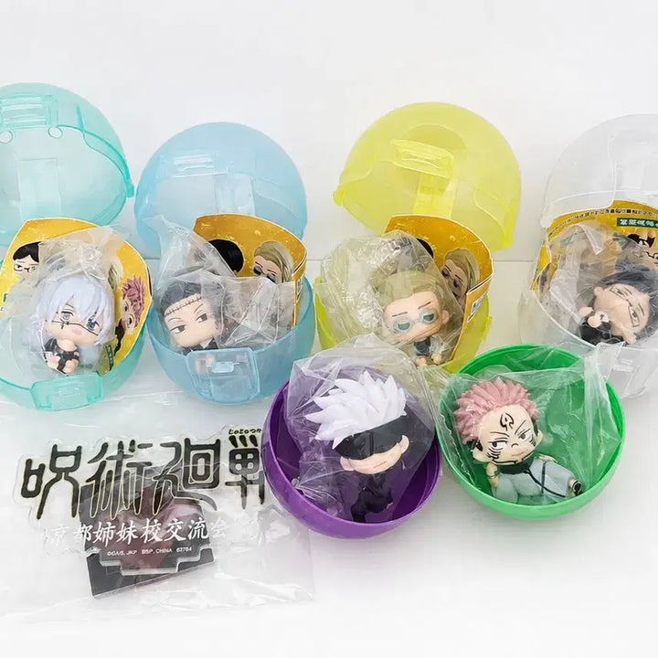 [BUNJANG] Jujutsu Kaisen Hugcot Figures Bundle Set (Gojo, Nanami, Mahito, Ijichi) / 주술회전 8종 일괄 피규어 아크릴/ 고죠 스쿠나 게토 나나미 마히토 이지치