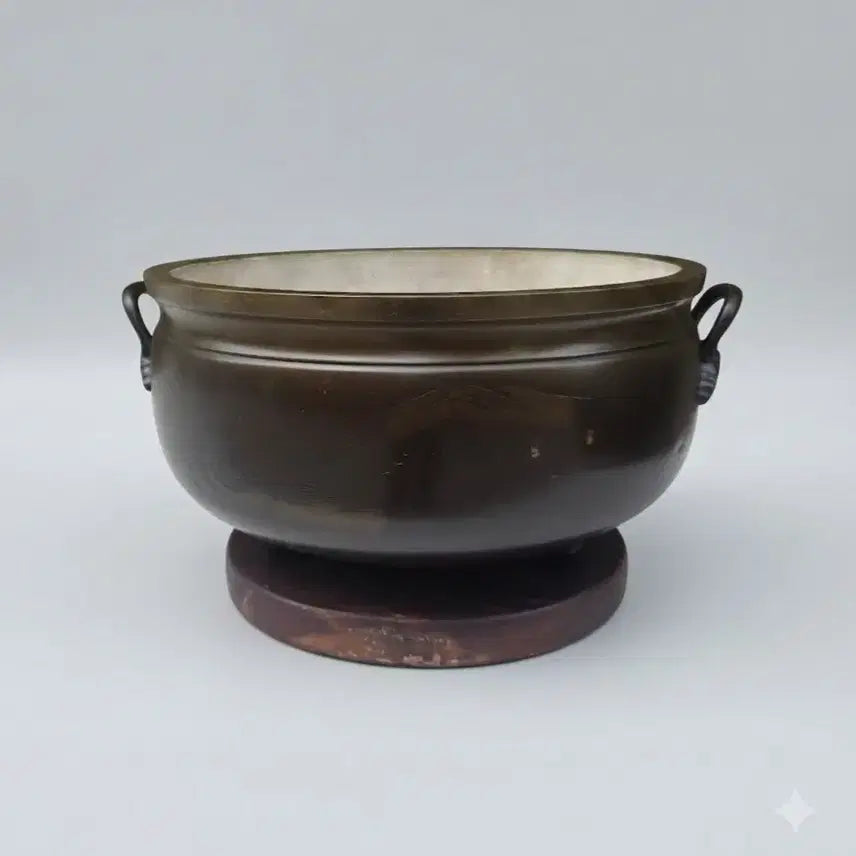 [BUNJANG] Antique Korean Bronze Celadon Silver Inlaid Landscape Teapot 100+ Years Old / 골동품 100년 이상 동제 은상감 산수문 다도 대화로