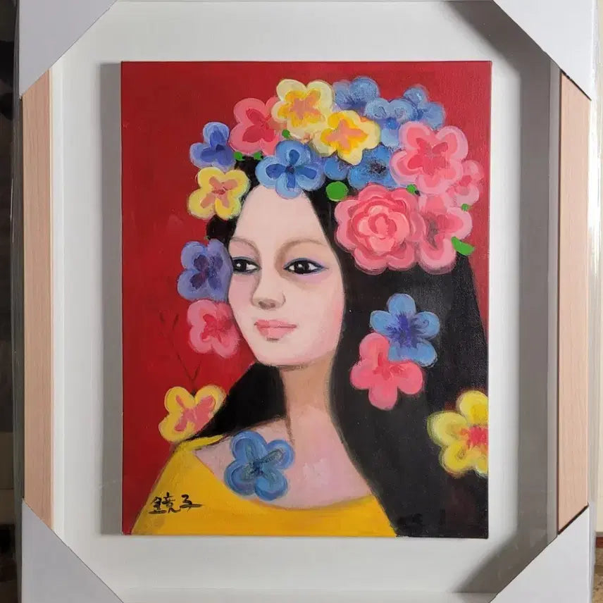 [BUNJANG] Chun Kyung-Ja Oil Painting Framed Artwork / 천경자 유화 그림액자