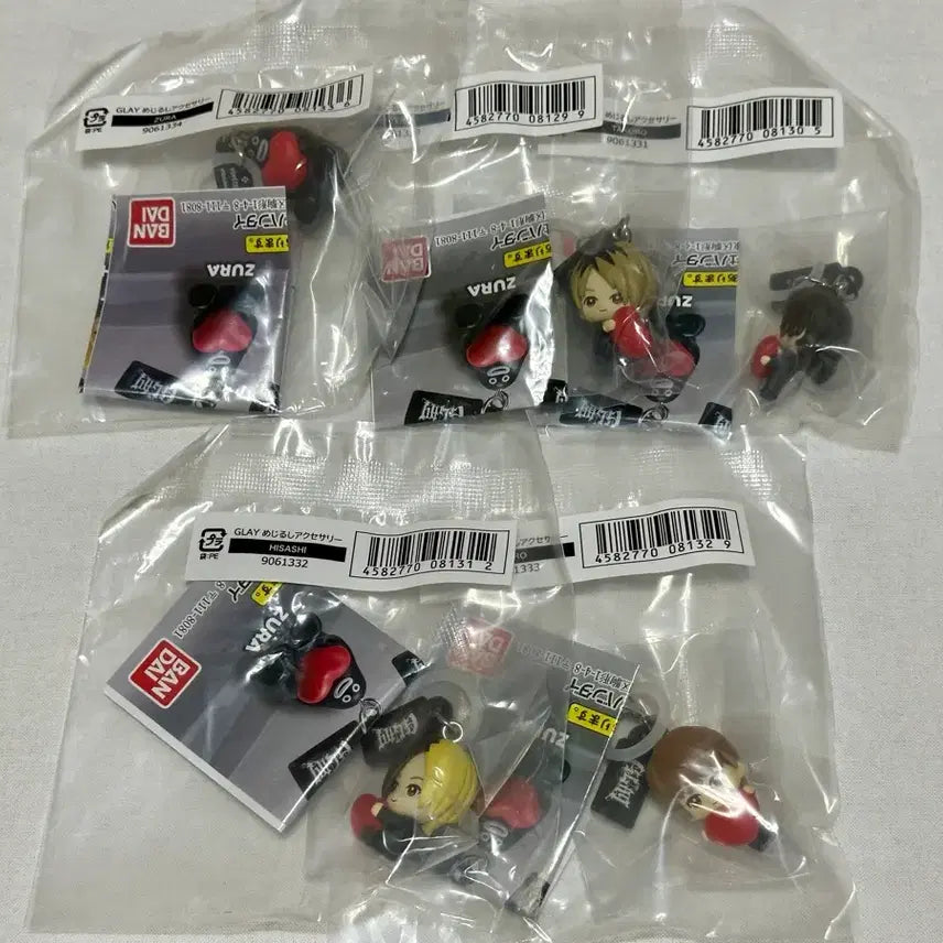 [BUNJANG] GLAY Gacha Figure Mezurushi Charm Accessory Set / 일본 밴드 GLAY 그레이 글레이 가챠 피규어 메지루시 챰 악세서리 세트