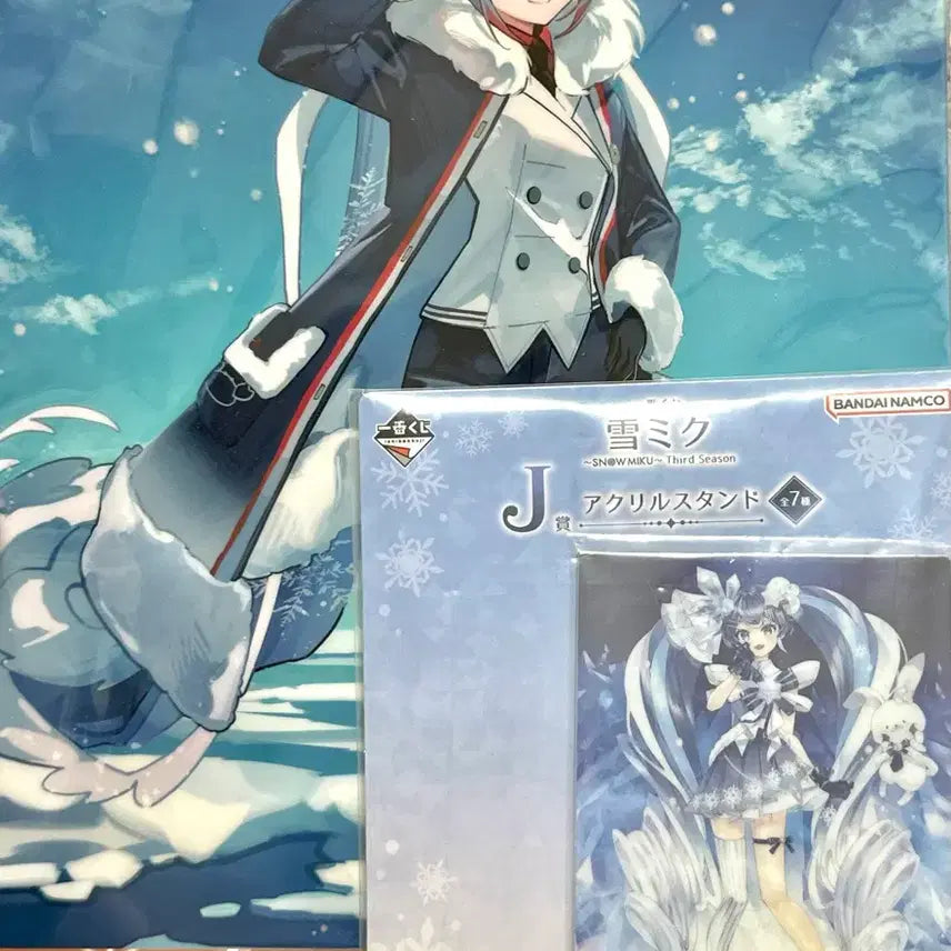 [BUNJANG] Snow Miku Ichiban Kuji Clear Poster &amp; Acrylic Stand Set / 유키미쿠 미쿠 제일복권 이치방쿠지 클리어포스터 아크릴스탠드