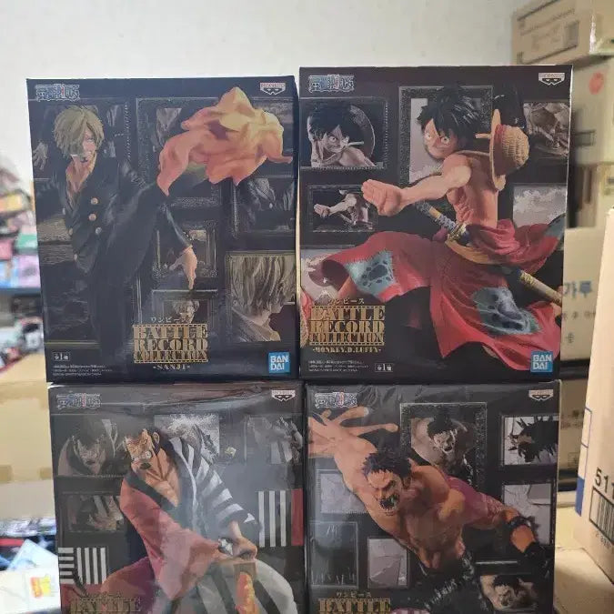[BUNJANG] One Piece Battle Record Collection Figure 4종 Set (Sealed) / (번장최저가)원피스 배틀 레코드 컬렉션 피규어 4종 세트 미개봉새제품