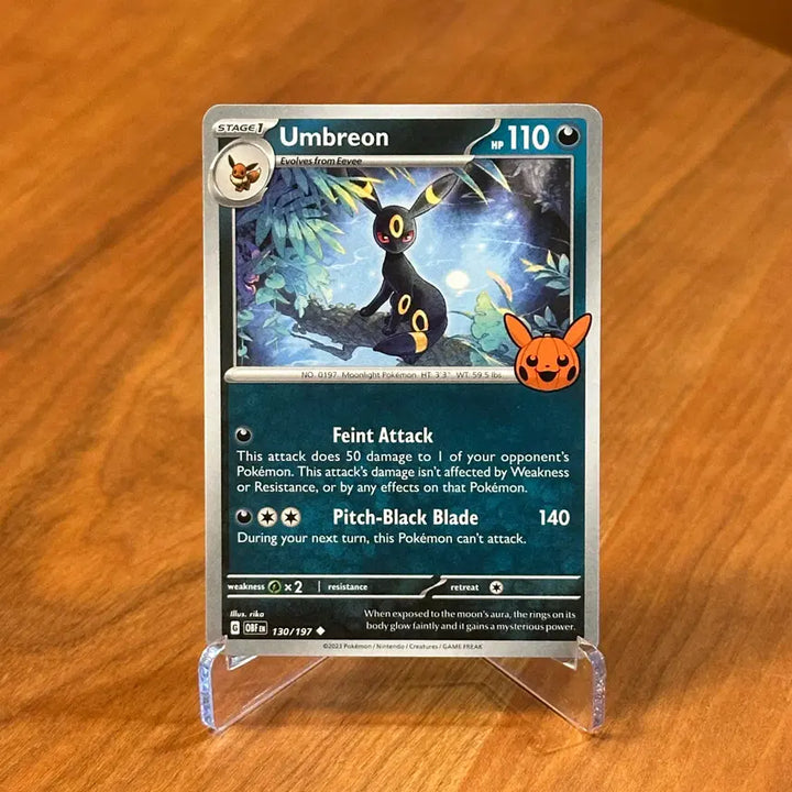 [BUNJANG] Pokemon TCG 2023 North American Halloween Umbreon Card - 130/197 / (영판) 포켓몬카드 2023 북미 할로윈 블래키 카드 - 130/197