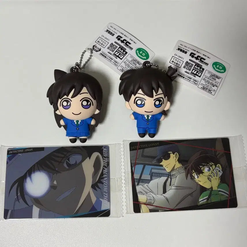 [BUNJANG] Detective Conan Kaito Kid Figure Keyring &amp; Wafer Card Bundle Set (Sealed) / (일괄) 명탐정 코난 피규어 키링 괴도키드 웨하스 카드