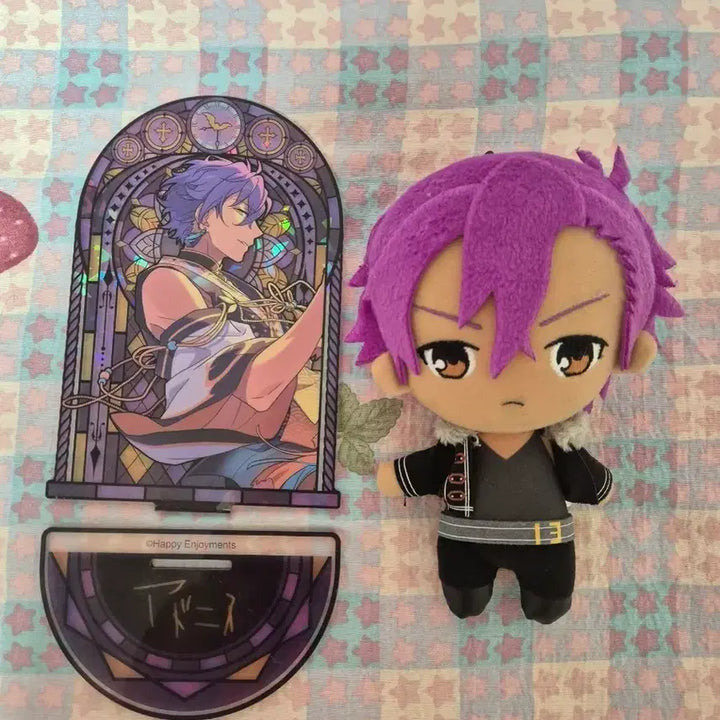 [BUNJANG] Ensemble Stars Adonis Plush + Stained Glass Accessory / 앙스타 아도니스 구누이+스테인드글라스